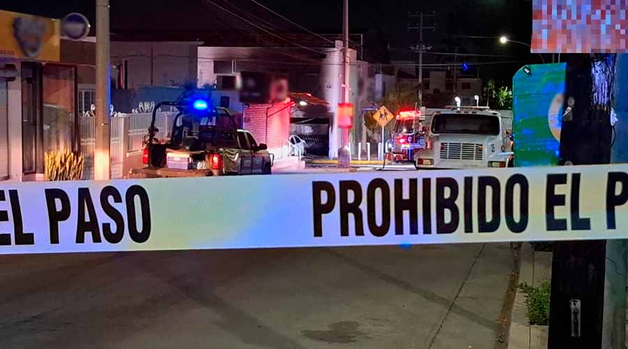 Zona acordonada tras incendio provocado en colegio privado de Culiacán