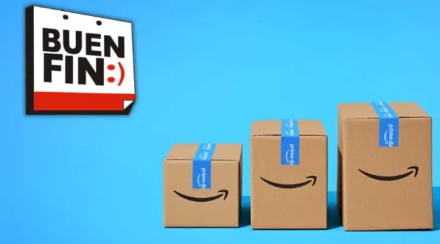 Cajas de empaque de Amazon con logotipo de El Buen Fin