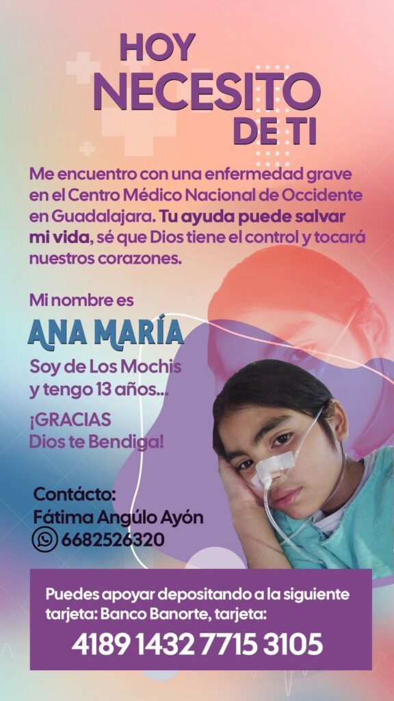 Imagen con texto y fotografía de niña