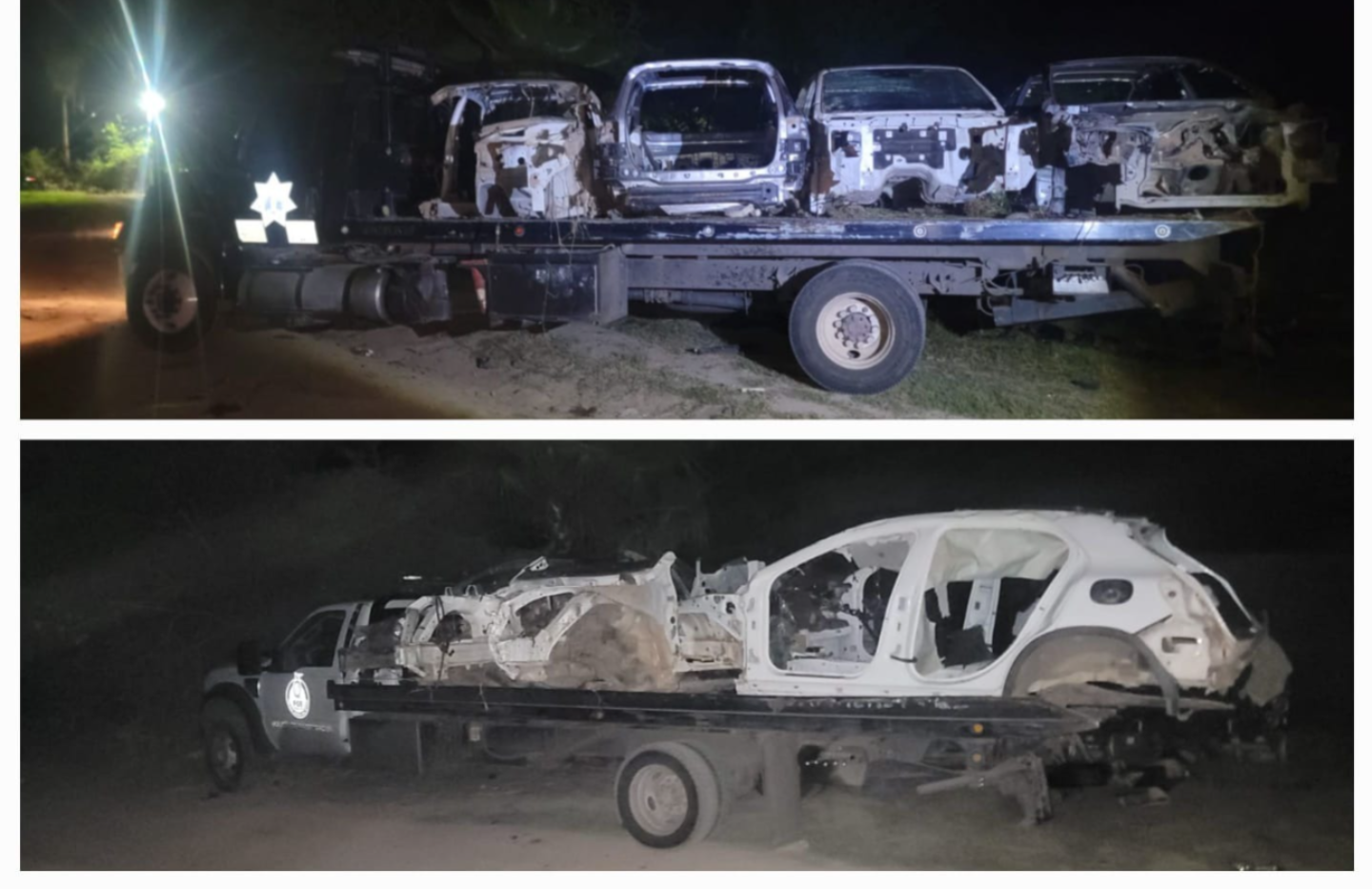 Carros desmantelados en deshuesadero del Eldorado