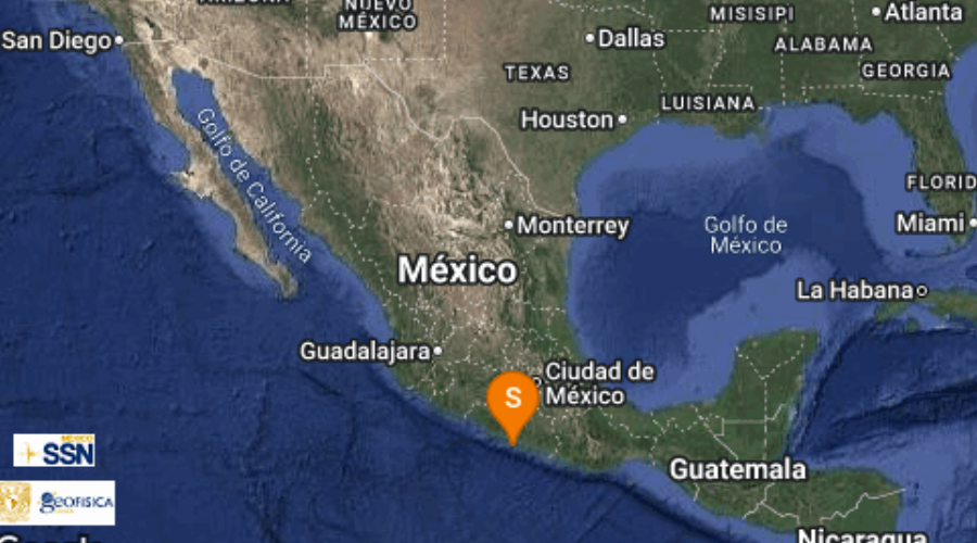 Territorio mexicano registro de sismo en Guerrero