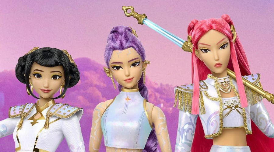 Muñecas Mattel de Rumi, Zoey y Mira protagonistas de la película Kpop Demon Hunters