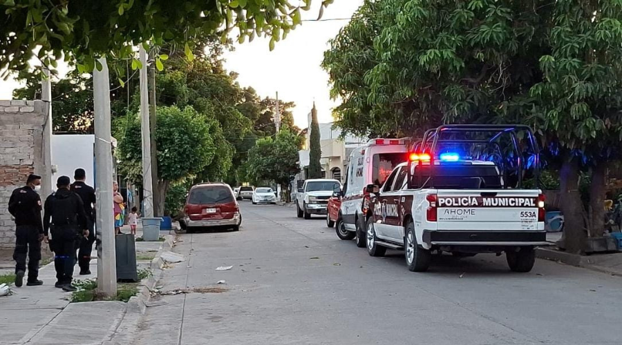 La policía de Ahome resguardó la zona tras el reporte de emergencia