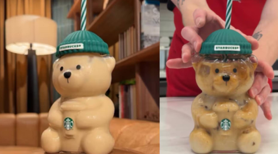 Vaso en forma de oso de Starbucks.