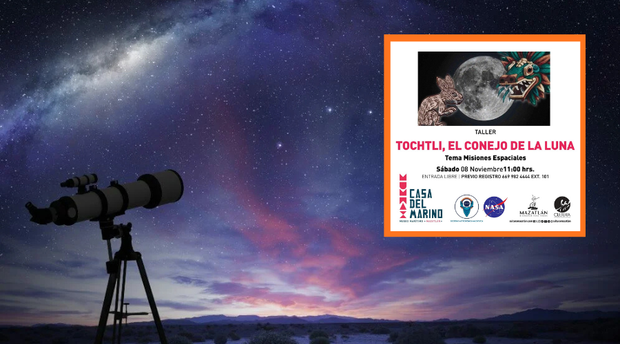 El instituto de cultura de Mazatlán invita a los niños al Taller Infantil Tochtli: El Conejo de la Luna