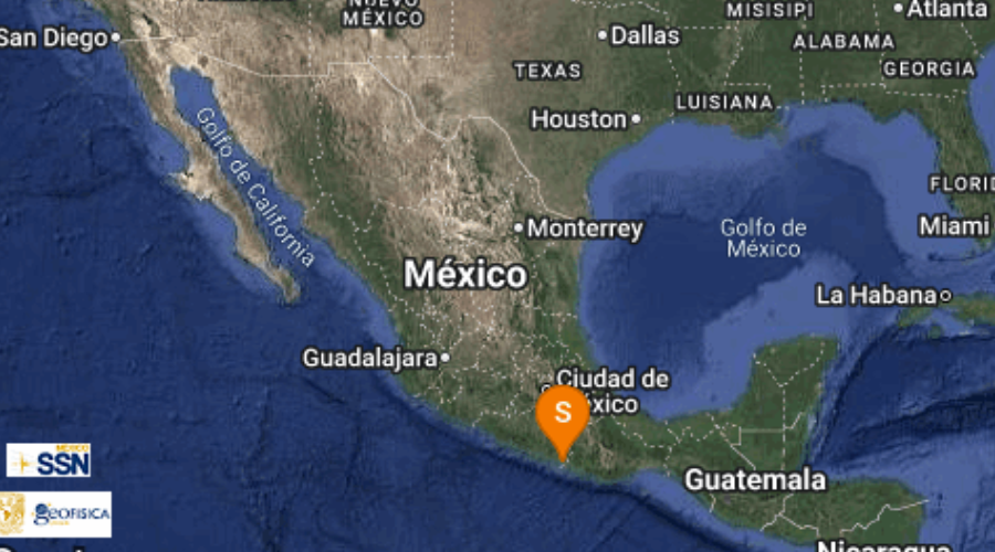 Territorio mexicano registro de sismo en Guerrero