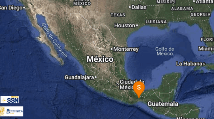 Mapa reporte de sismo