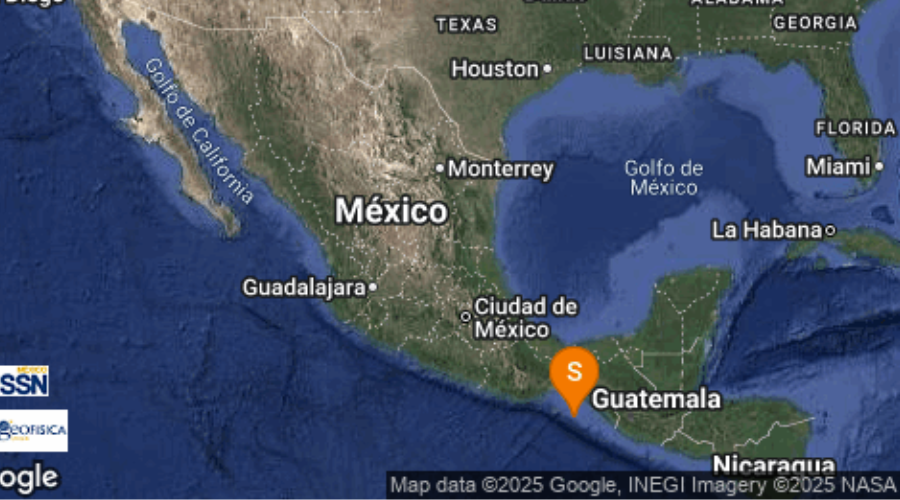 Reporte de sismo en chiapas