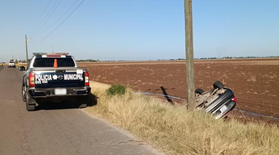 Volcadura de un auto