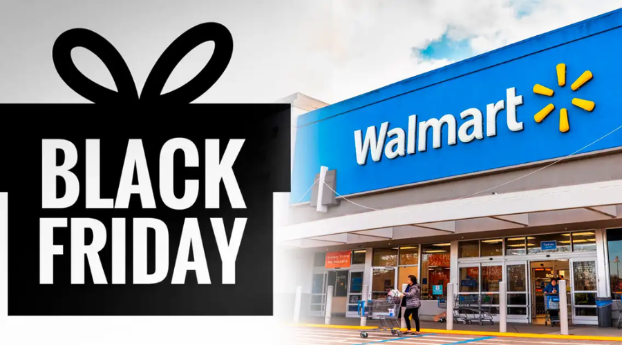 supermercado Walmart con logo de Black Friday