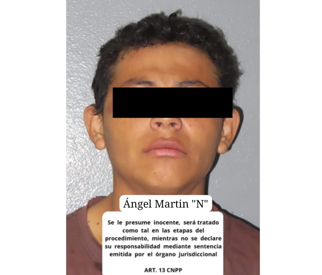 Ángel Martín “N”, de 18 años detenido