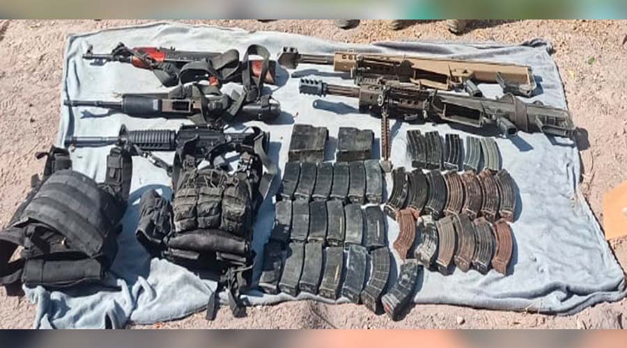 Arsenal asegurado en Sinaloa