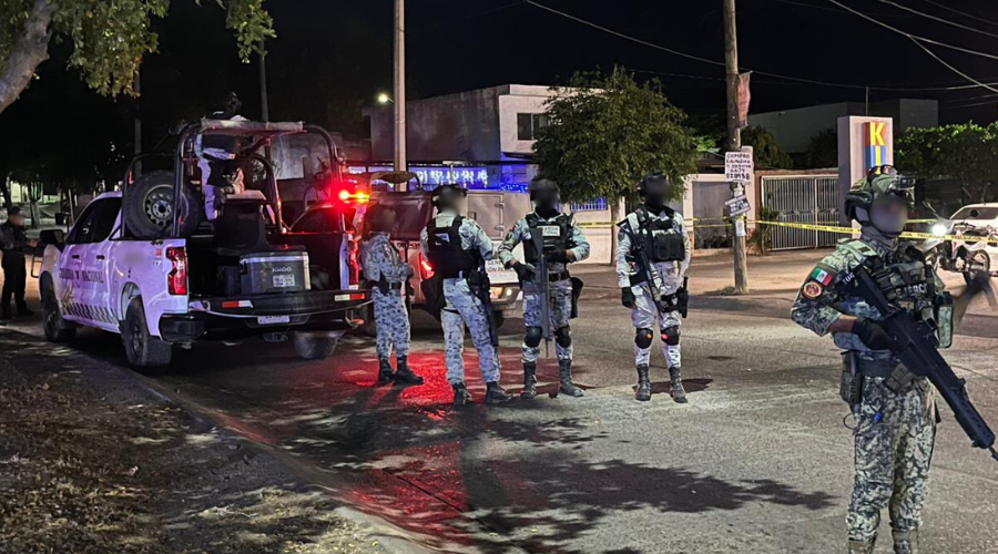 Elementos del Ejército Mexicano y Guardia Nacional resguardan la zona del ataque armado al norte de Culiacán