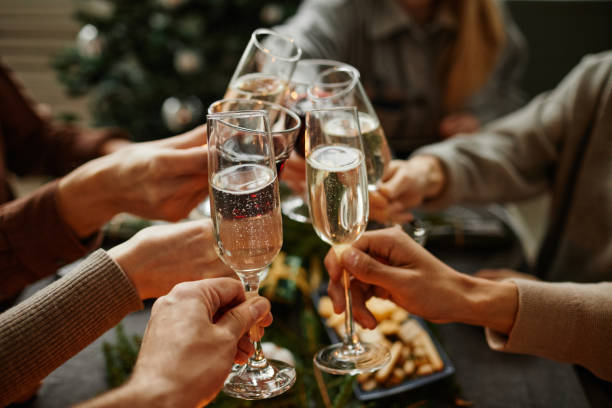 Brindis familiar en Navidad
