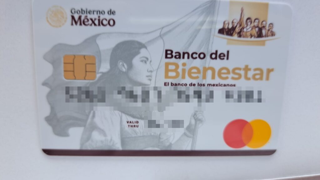 Tarjeta del Banco del Bienestar.