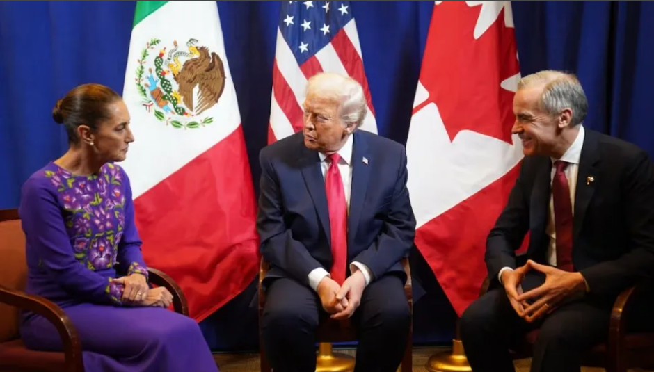 Sheinbaum, Trump y Carney