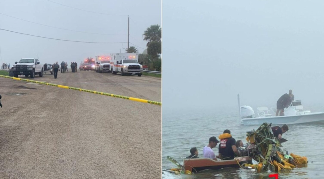 Sube a cinco el número de muertos por choque de avión de la Marina de México cerca de Galveston