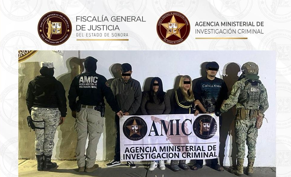 Detienen a cuatro personas durante operativo contra el narcomenudeo en Sonoyta