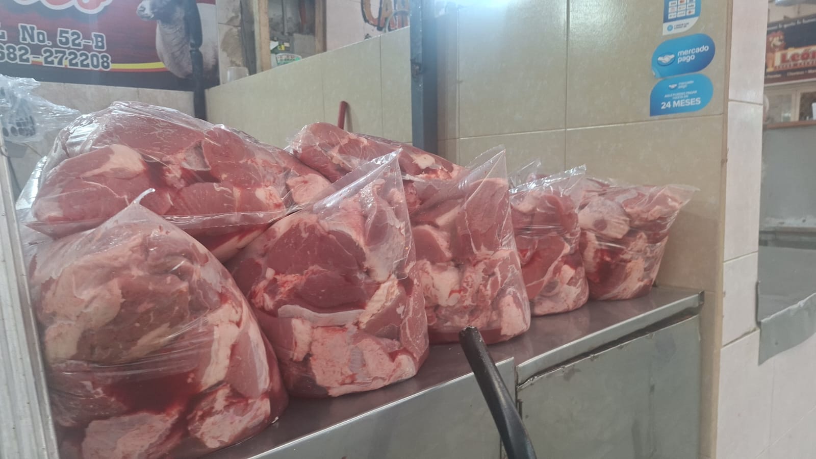 Carne en bolsas