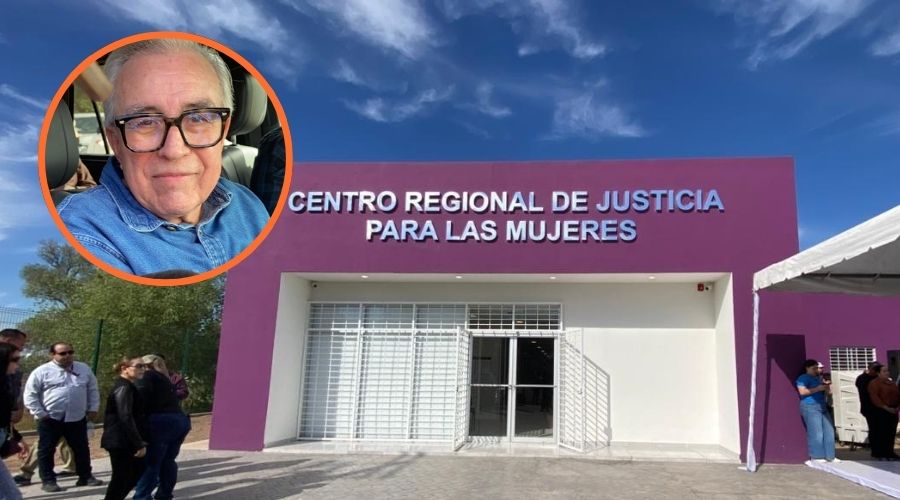 Gobernador de Sinaloa, Rubén Rocha Moya junto a el Centro de Justicia Penal en Guasave