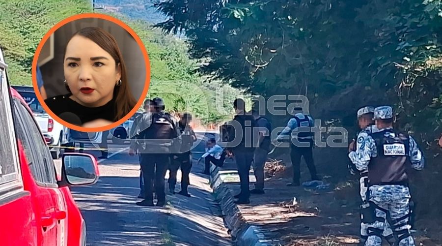 Personal de seguridad en Concordia junto a Claudia Zulema Sánchez Kondo