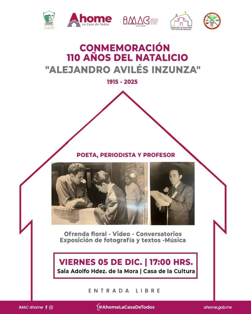 Conmemoración de los 110 aniversario del natalicio de Alejandro Avilés Inzunza