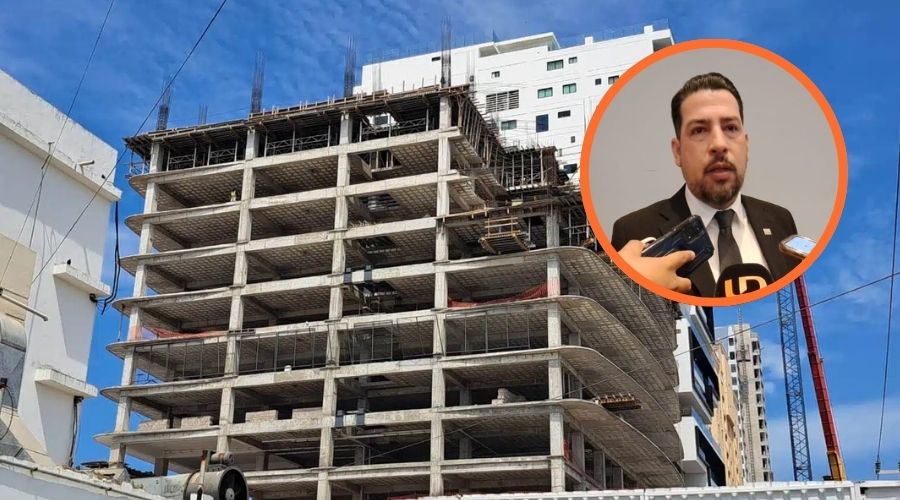 Edificio en construcción en Mazatlán