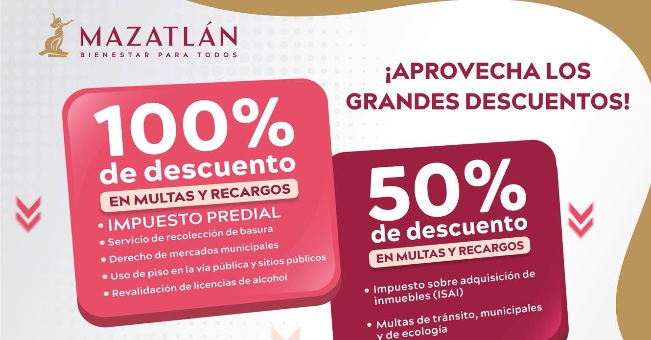 Continúan vigentes descuentos de hasta 100 % en multas y recargos