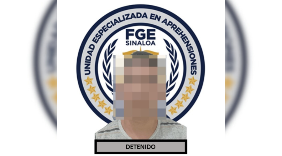 Ficha proporcionada por la FGE de un detenido con la cara pixelada