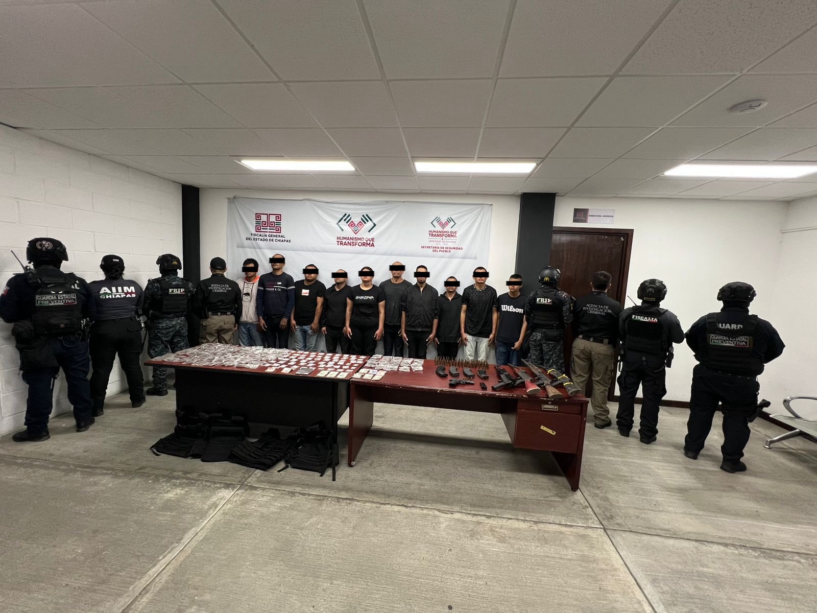 Detienen a 12 presuntos integrantes del CJNG durante operativo en Chiapas: García Harfuch