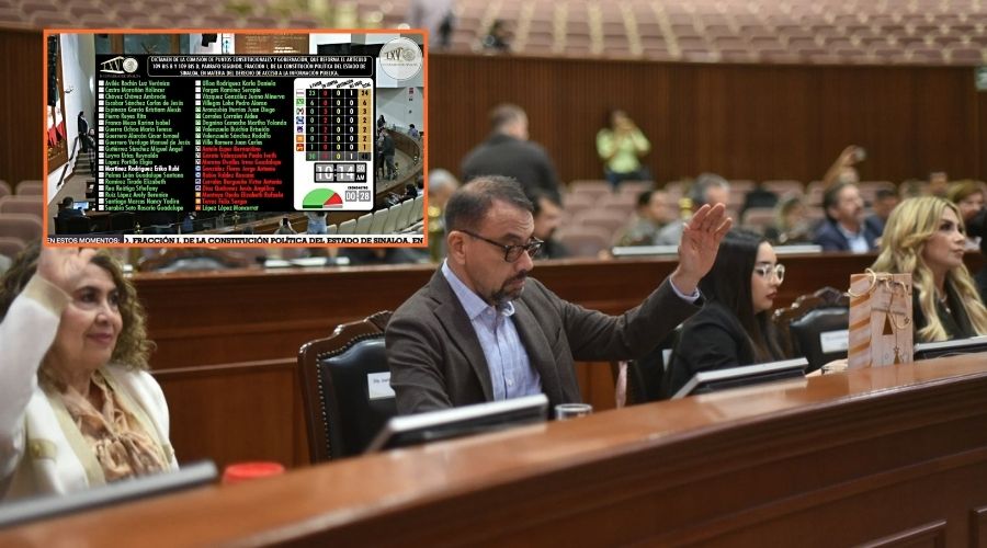 Diputados en sesión levantando la mano