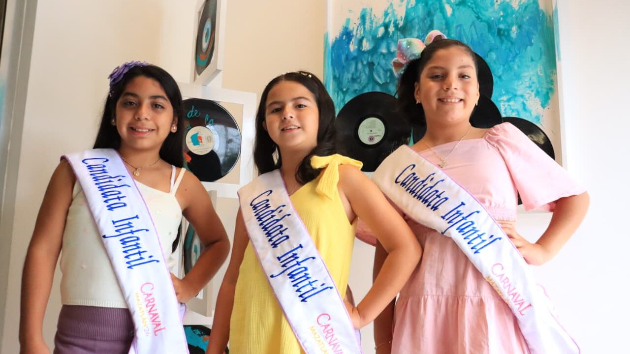 Las candidatas a reina de los niños en carnaval Mazatlán 2025