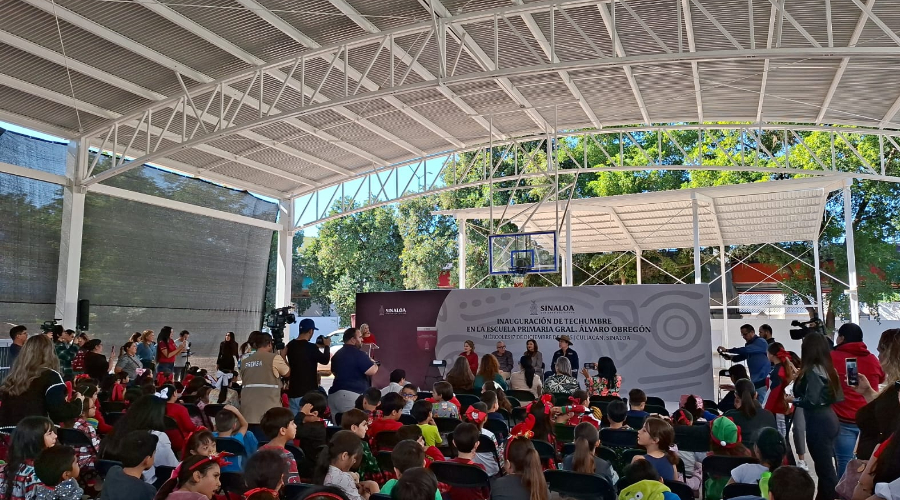 El gobernador Rubén Rocha Moya inaugura infraestructura de la Escuela Primaria Álvaro Obregón