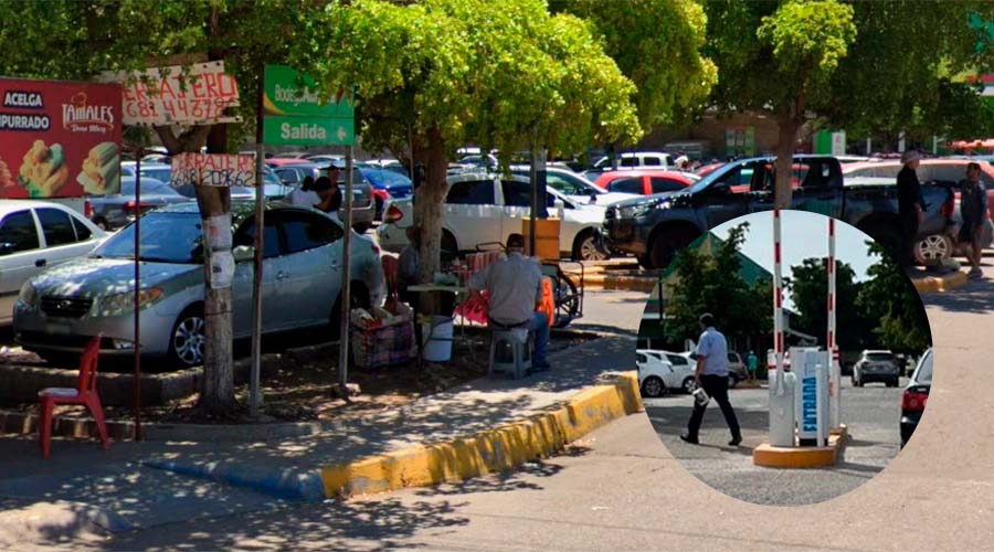 Estacionamiento de plaza en Los Mochis