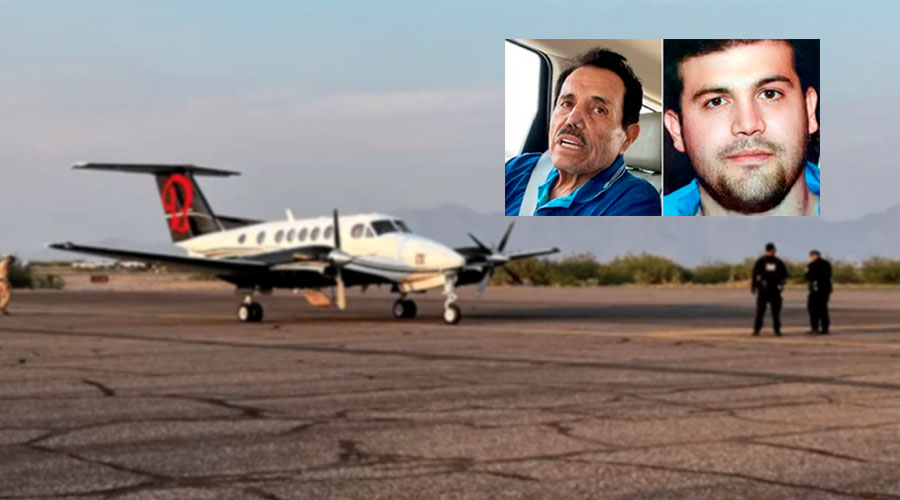 Avión en el que ingresaron Joaquín Guzmán López y “El Mayo” Zambada