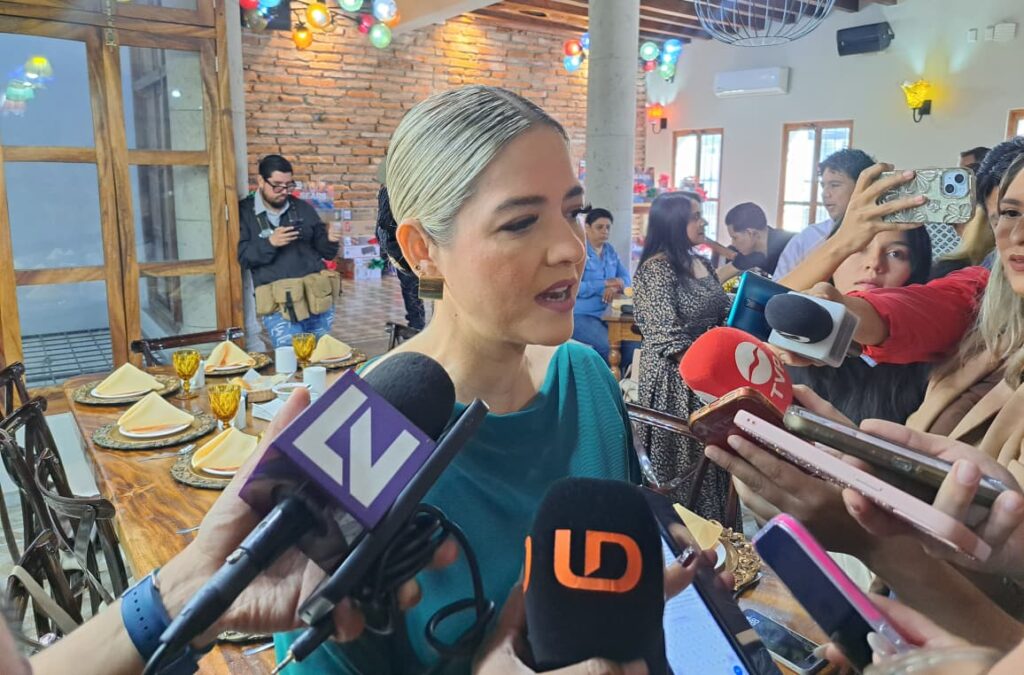 Persona hablando frente a varios micrófonos
