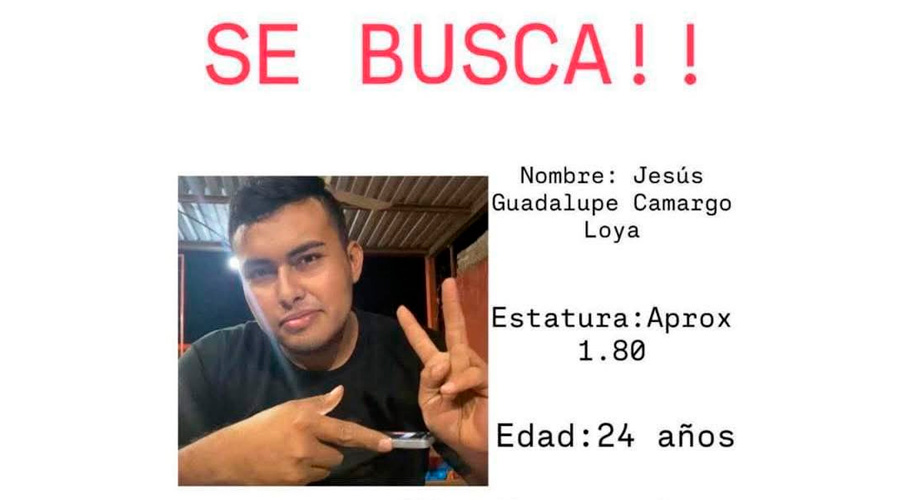 Ficha de búsqueda de Jesús Guadalupe, desaparecido en Guasave