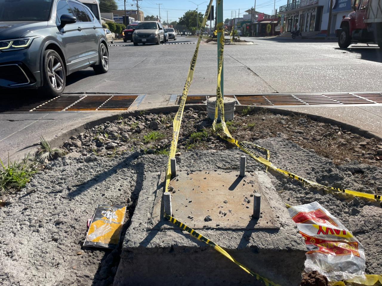 Este es el cruce de Pedro Anaya y Leyva donde se instalarán los semáforos para agilizar el tráfico vial en esa zona de la ciudad.