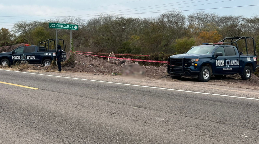 La policía municipal de San Ignacio confirmó la localización de un cuerpo sin vida en la carretera libre Mazatlán-Culiacán