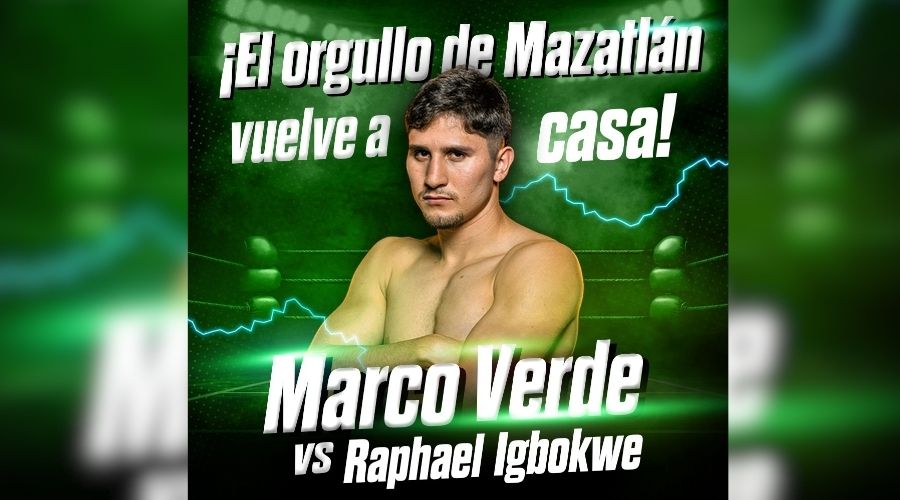 Marco Verde en un anuncio de publicidad sobre su pelea