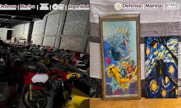 Aseguran 62 motocicletas de alta gama y droga en cateos relacionados con el exatleta Ryan Wedding
