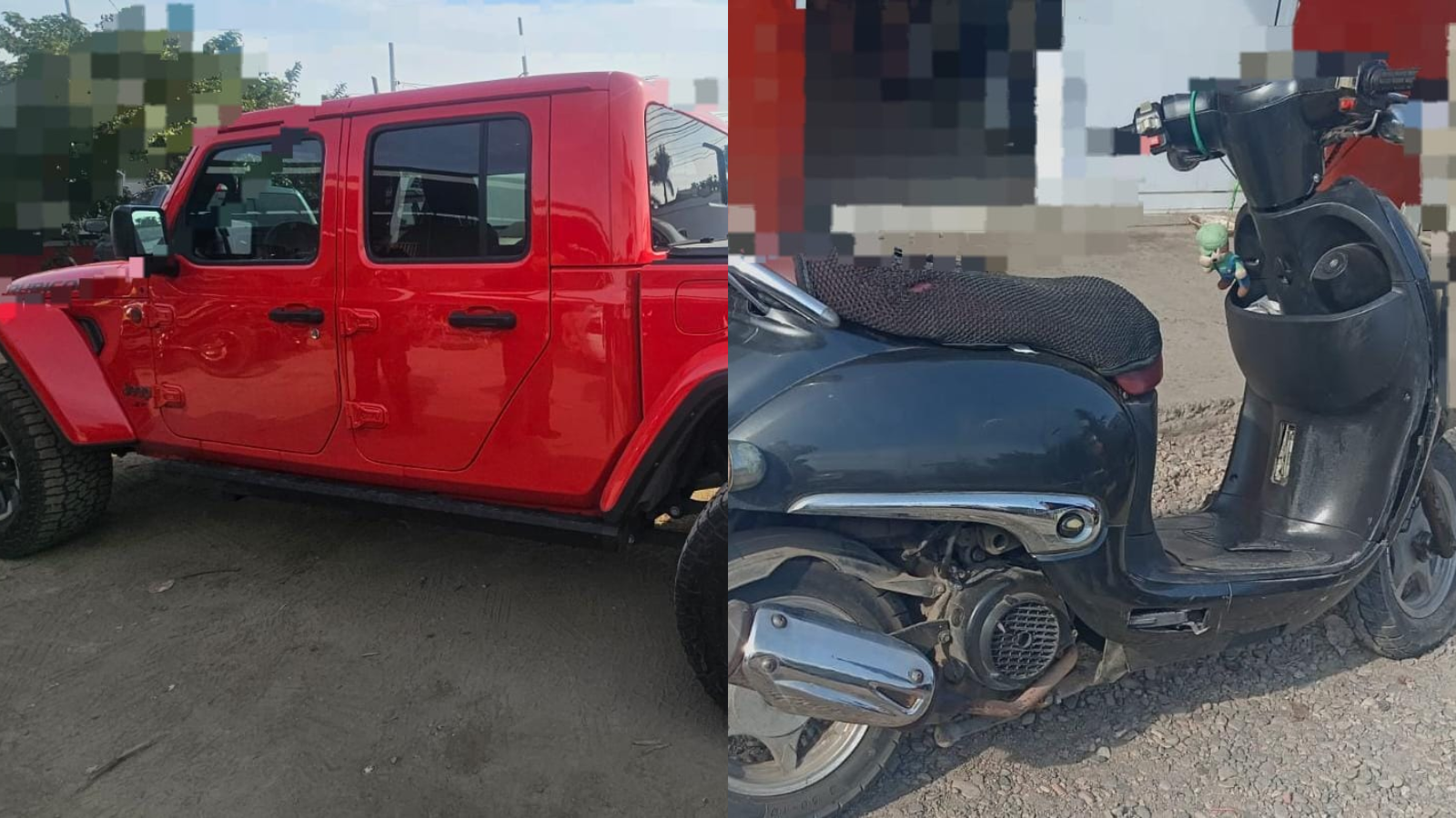 Policía Municipal recupera motocicleta y camioneta Jeep