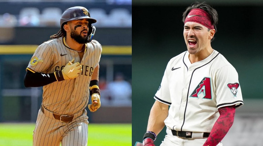 Jugadores de Padres de San Diego y Arizona Diamondbacks