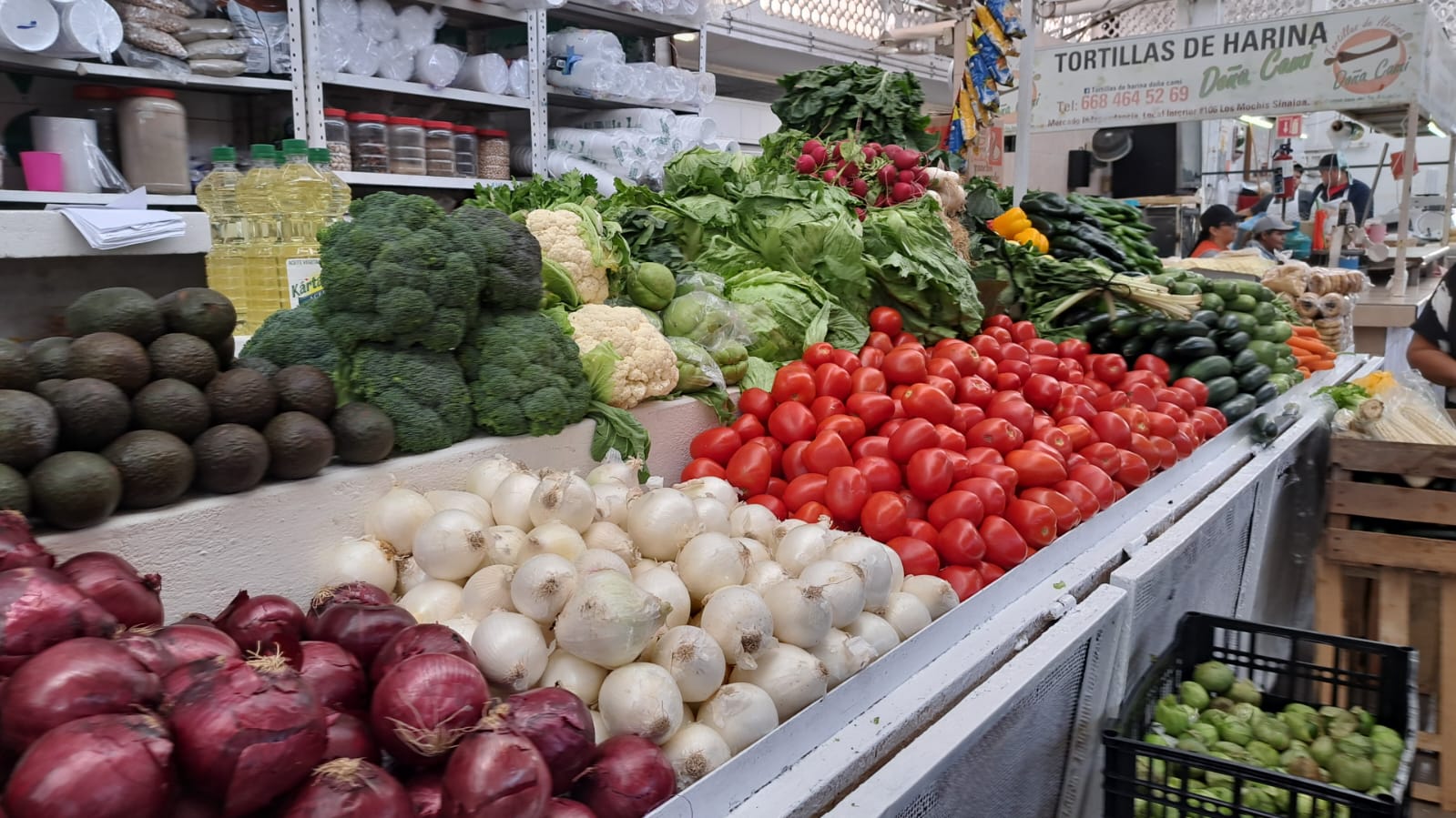 Puesto de mercado en Los Mochis, Sinaloa