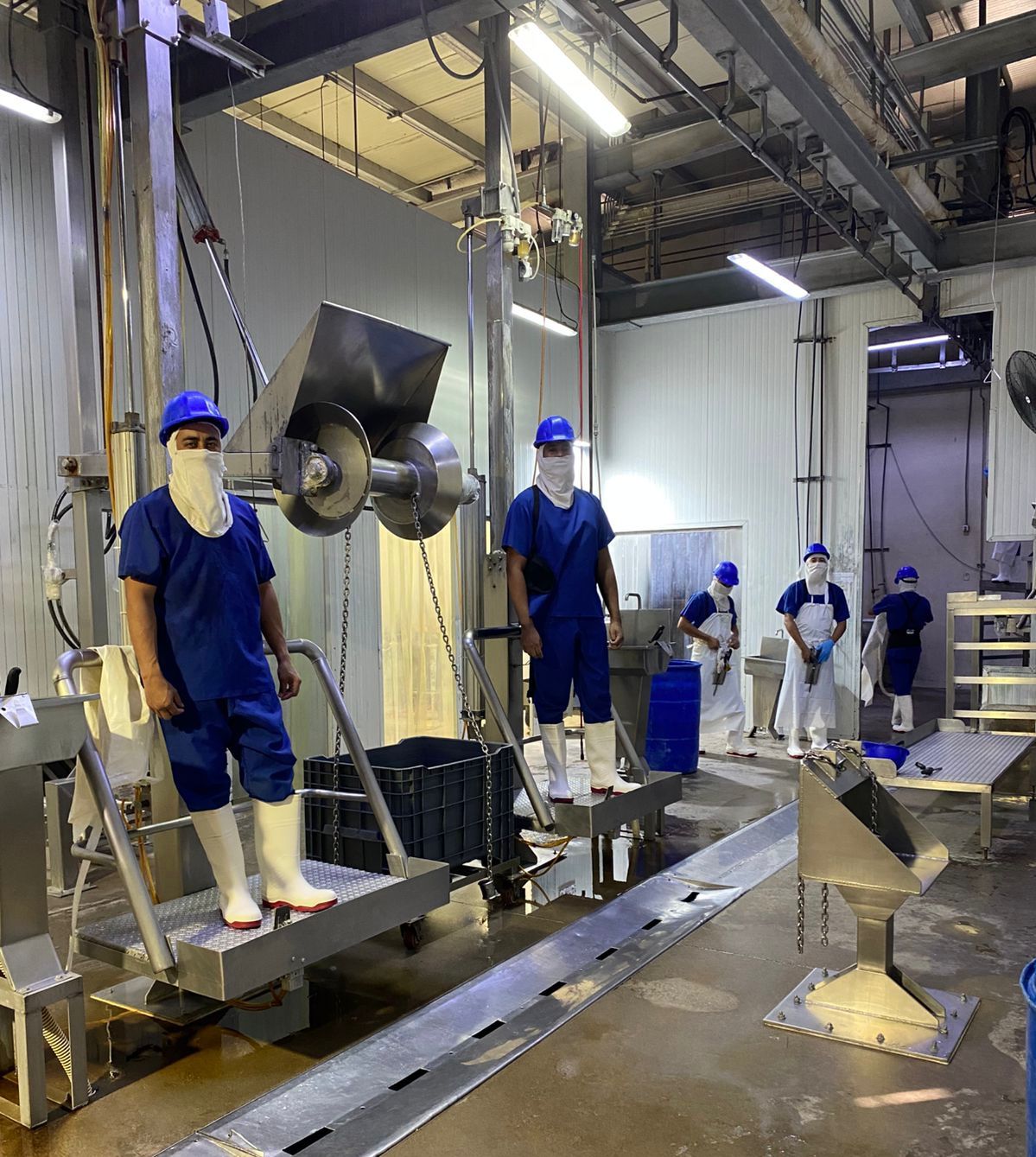 Trabajadores del Rastro TIF de Mazatlán posando para la foto