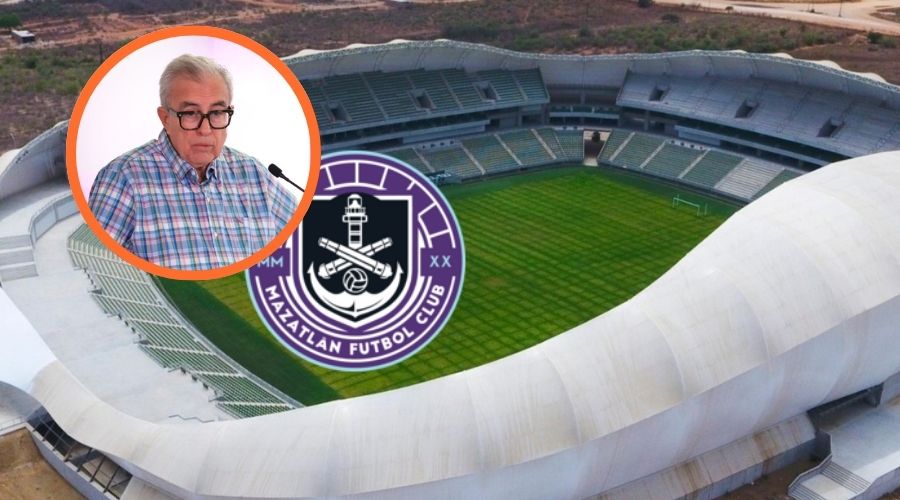 Rocha Moya junto a el Estadio del Mazatlán FC