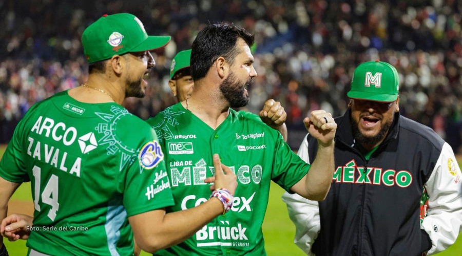 Equipo mexicano en la Serie del Caribe.