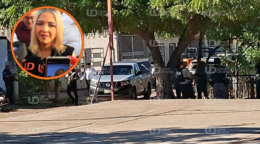 Estrella Palacios (circulo), policías en ataque a vivienda en Villa Unión (fondo)