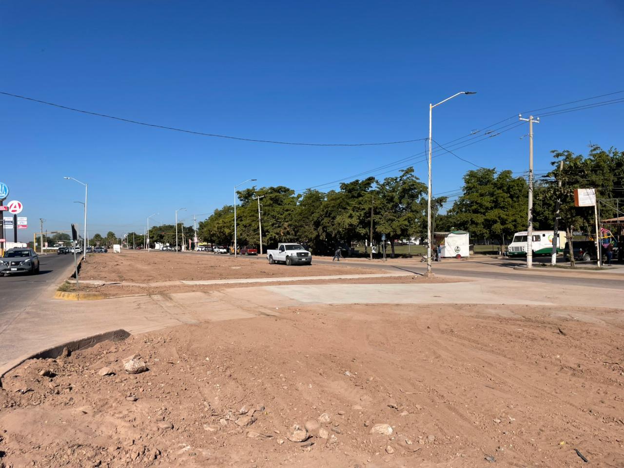 calle rehabilitada y con tierra