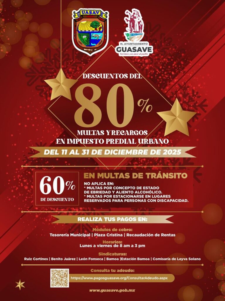 Descuentos en multas de Tránsito en Guasave